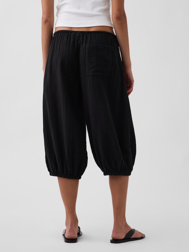 Cotton Gauze Easy Culotte Pants