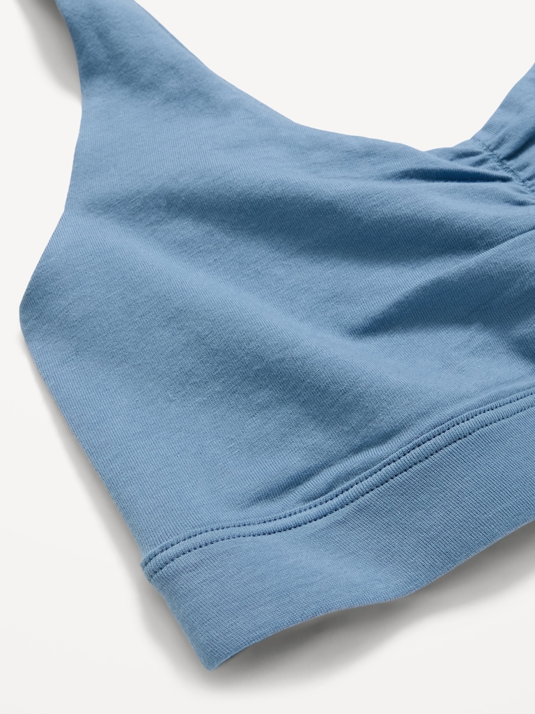 Ruched Cotton Bralette