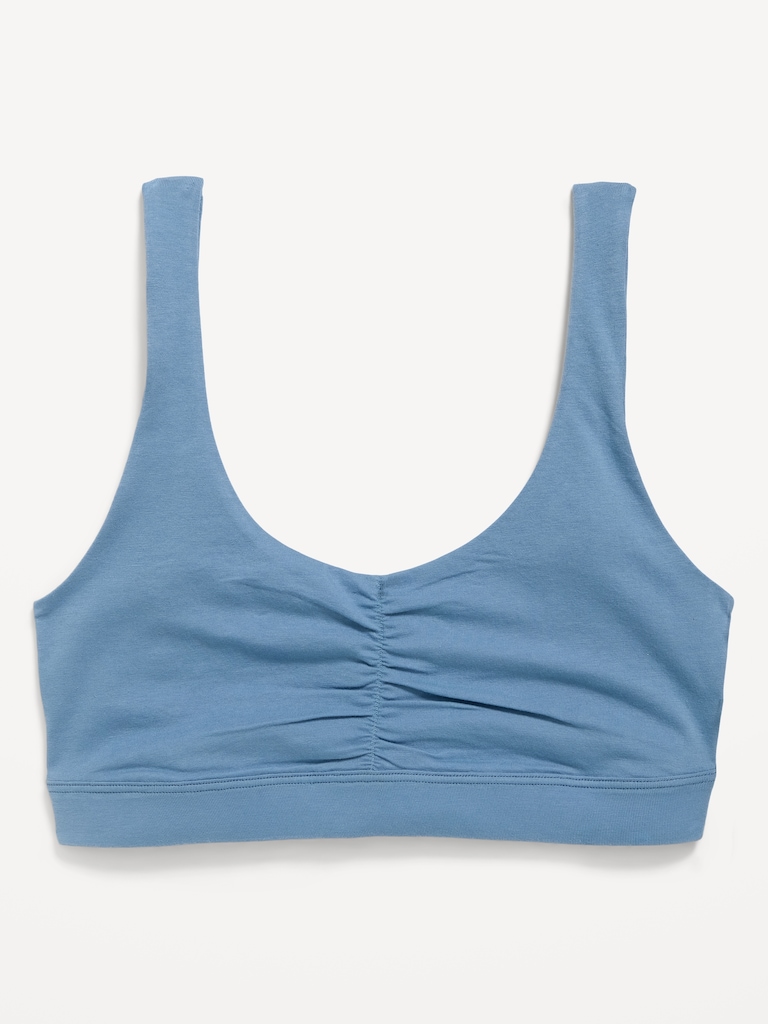 Ruched Cotton Bralette