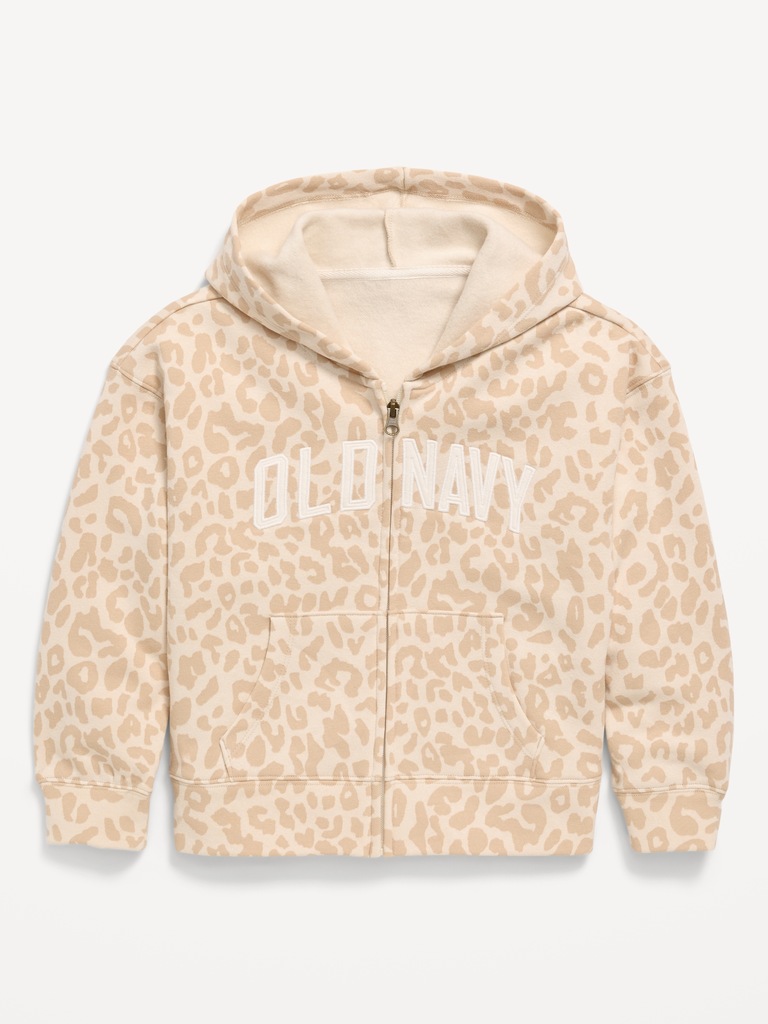 Logo-Graphic Zip Hoodie for Girls