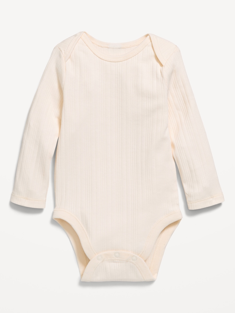 Long-Sleeve Ribbed Bodysuit for Baby