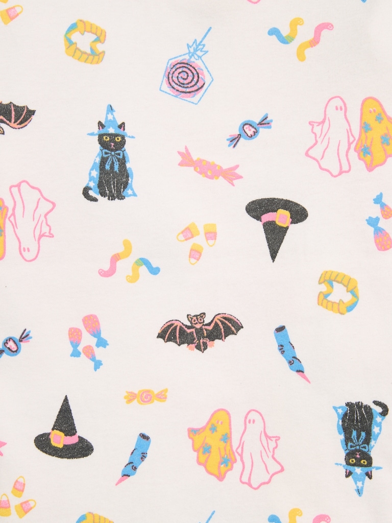 Pyjama ajusté à motif et à imprimé pour fille