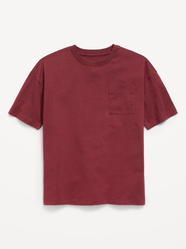 Oversized Short-Sleeve Pocket T-Shirt for Boys