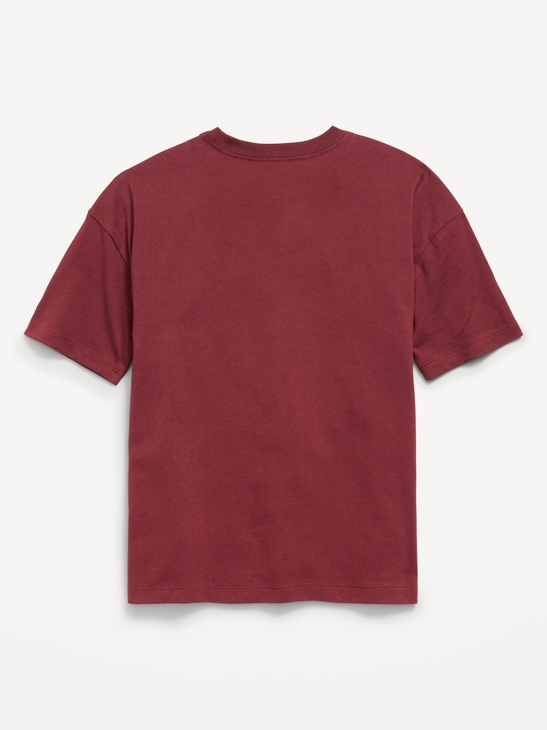 Oversized Short-Sleeve Pocket T-Shirt for Boys