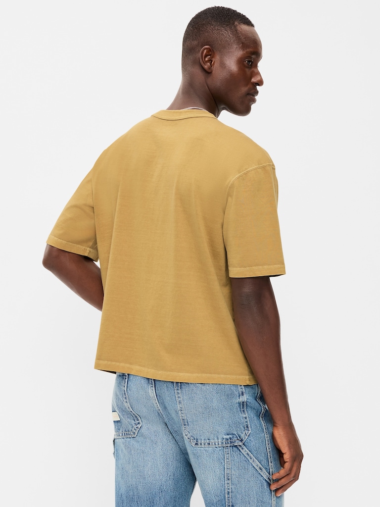 Garment-Dyed Heavyweight Cropped T-Shirt