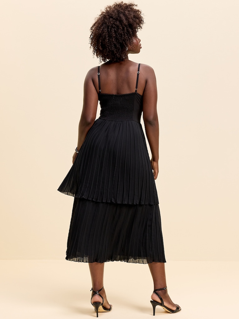 The Occasion by Old Navy Pleated Fit & Flare Midi Dress