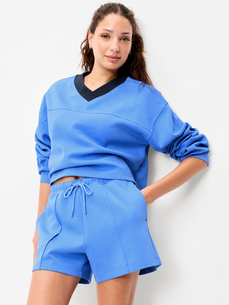 Dynamic Fleece Oversized Cropped Sweatshirt