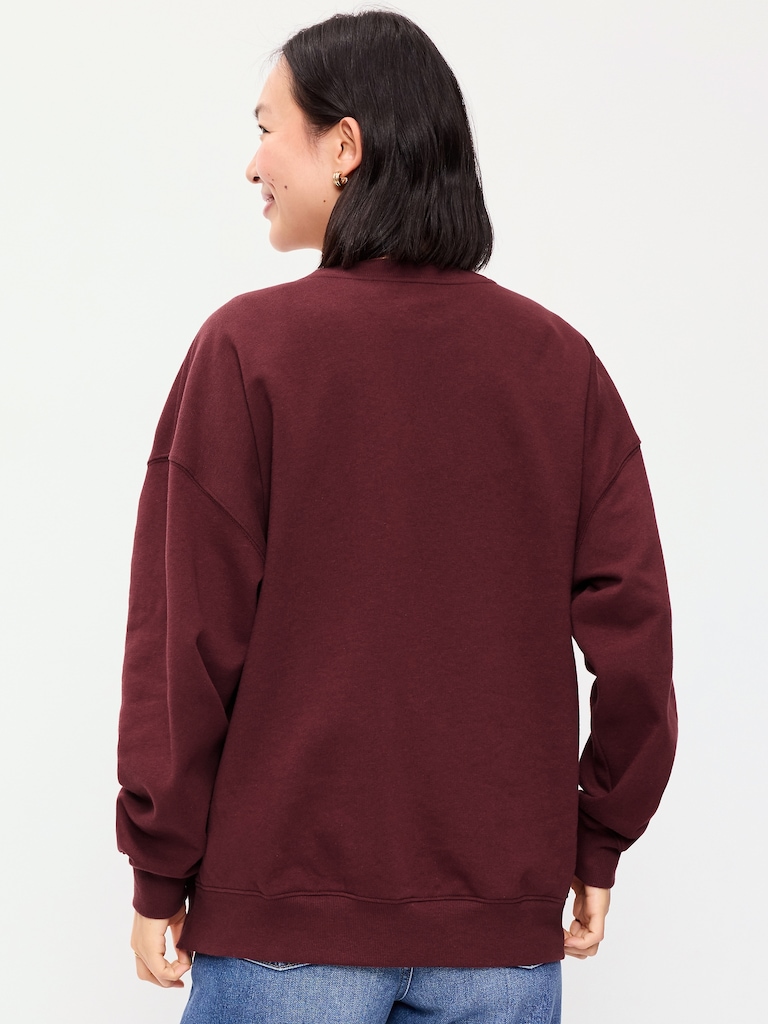 SoComfy Oversized Crew-Neck Sweatshirt
