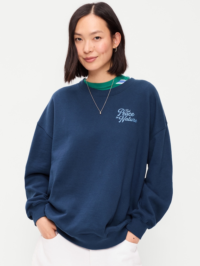 SoComfy Oversized Crew-Neck Sweatshirt