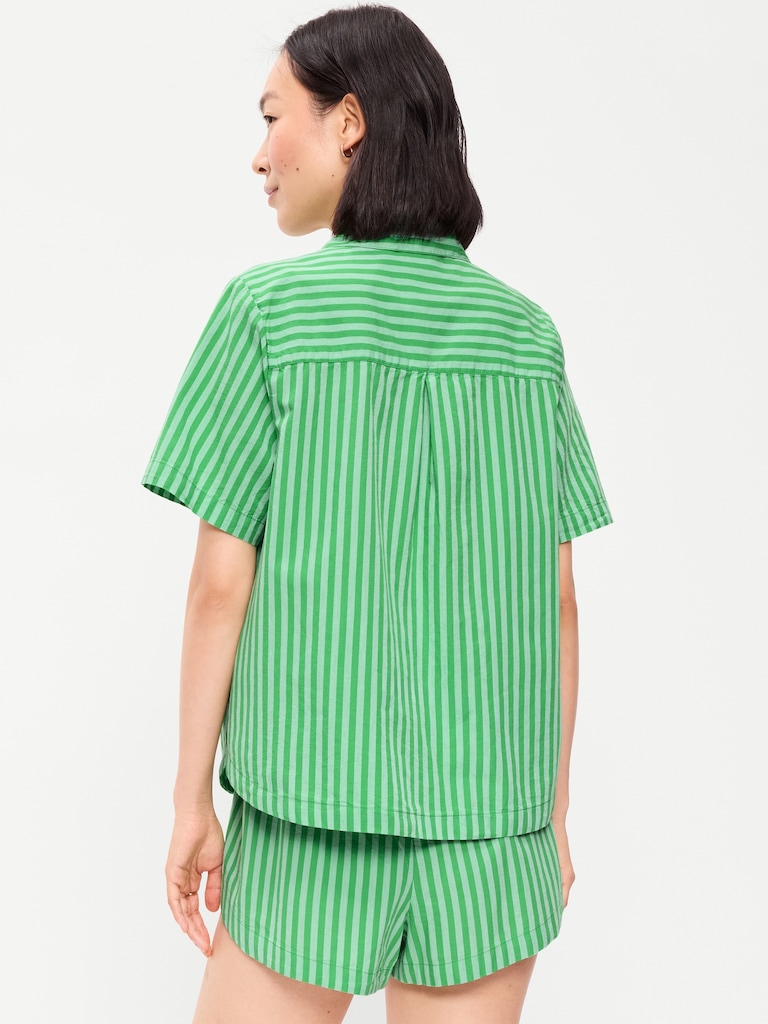 Poplin Pajama Short Set