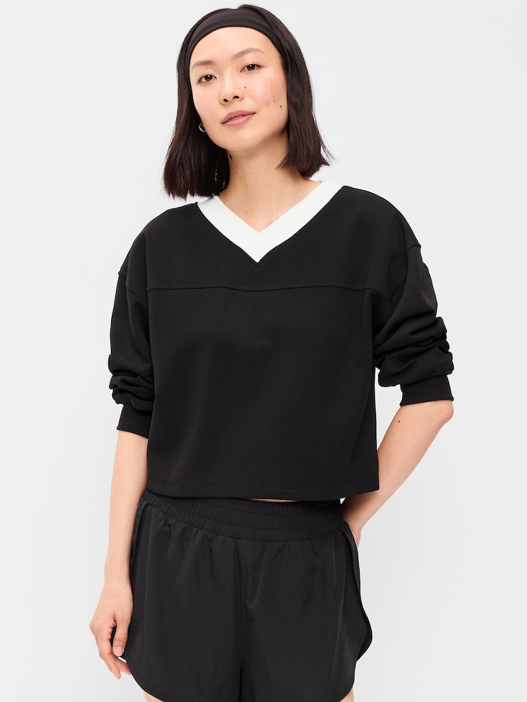 Dynamic Fleece Oversized Cropped Sweatshirt