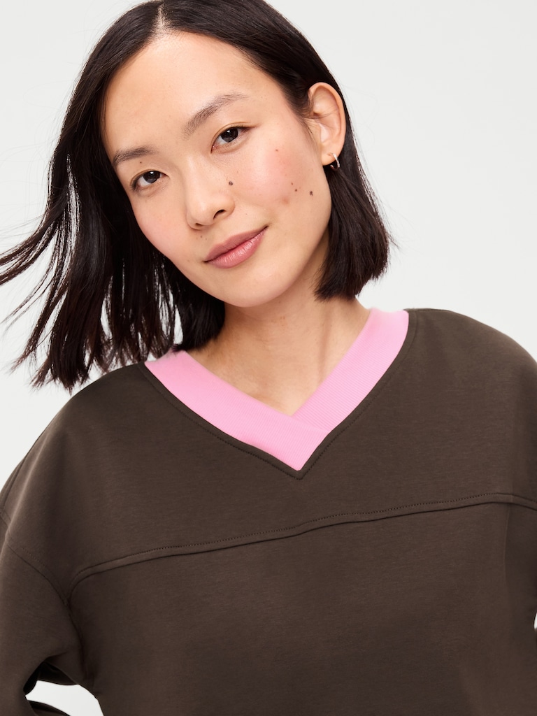 Dynamic Fleece Oversized Cropped Sweatshirt