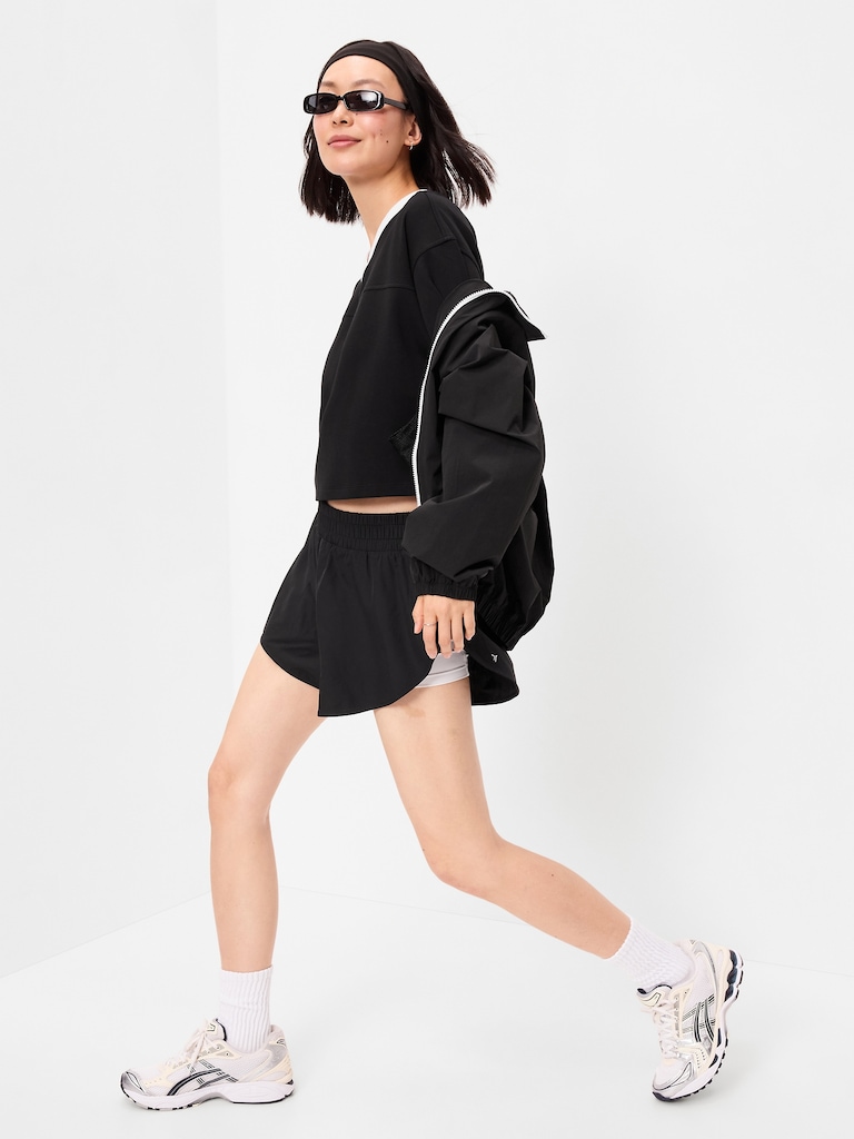 Dynamic Fleece Oversized Cropped Sweatshirt