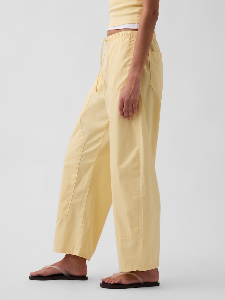Twill Easy Double-Knee Barrel Pants