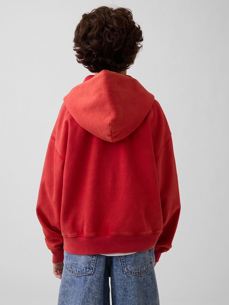 Kids VintageSoft Relaxed Logo Zip Hoodie