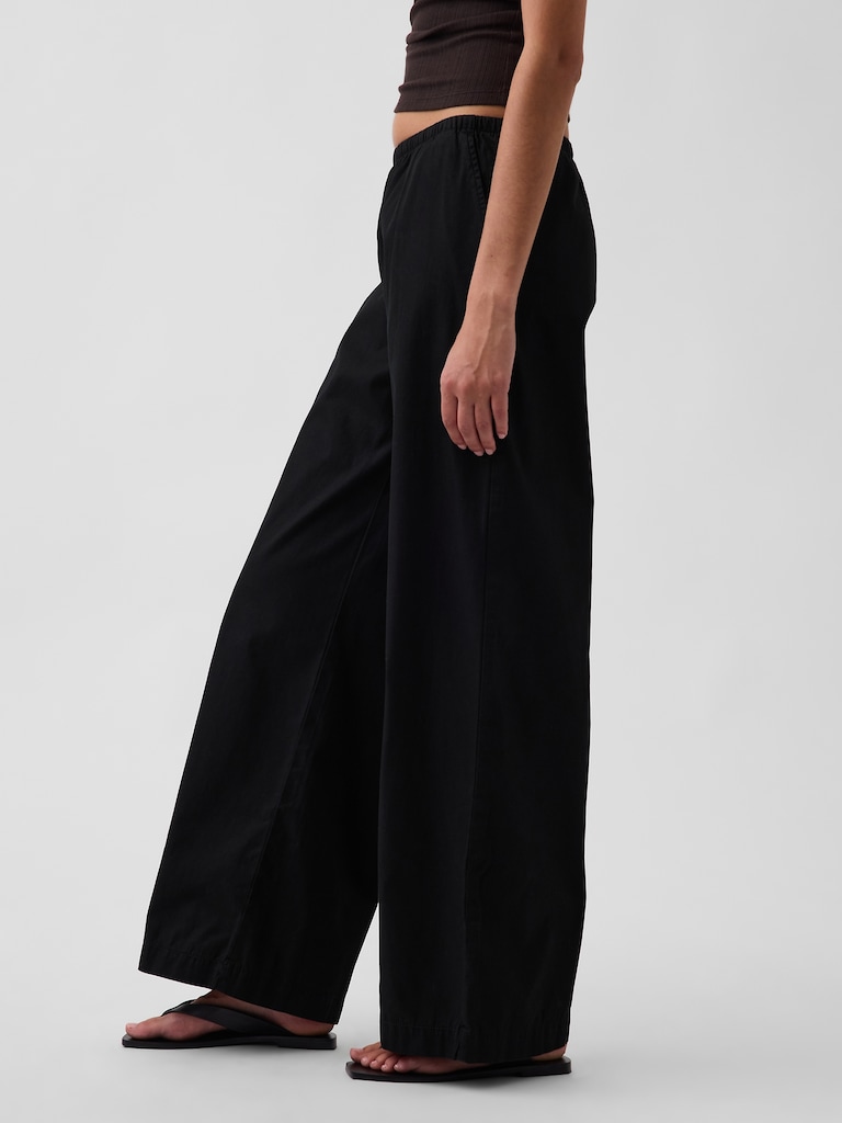 Mid Rise Relaxed Easy Wide-Leg Pants