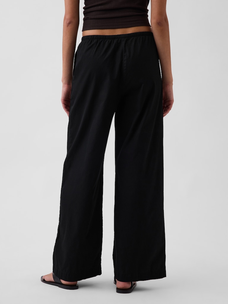 Mid Rise Relaxed Easy Wide-Leg Pants