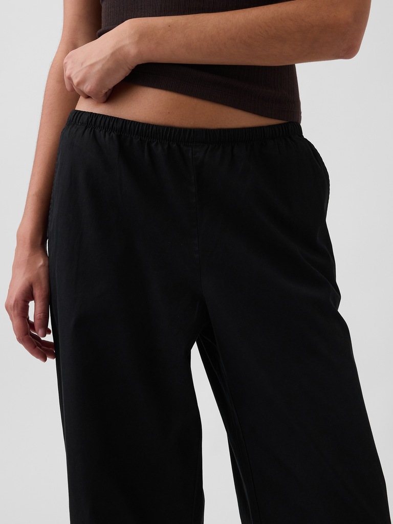 Mid Rise Relaxed Easy Wide-Leg Pants