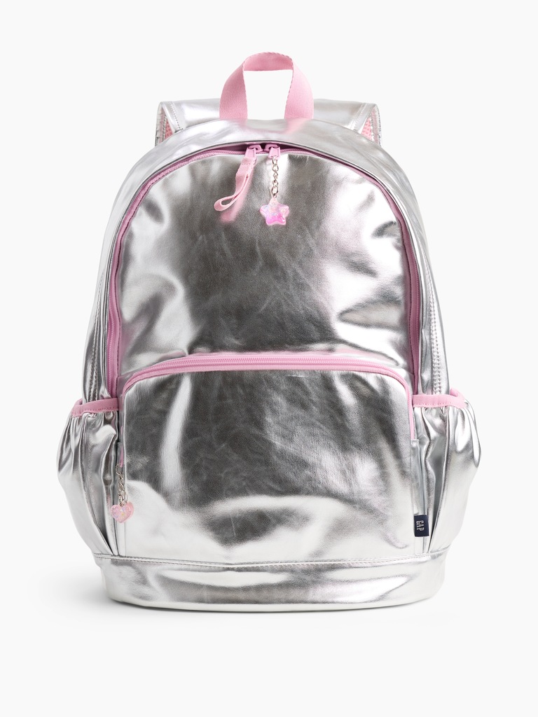 Kids Metallic Charm Backpack