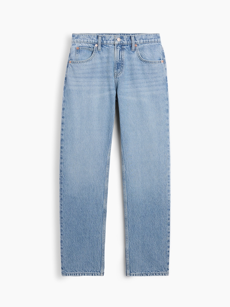 Mid Rise Straight Taper Jeans