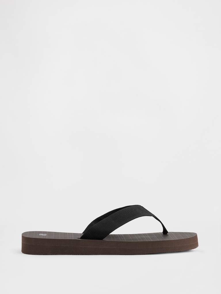 Canvas Platform Flip Flops