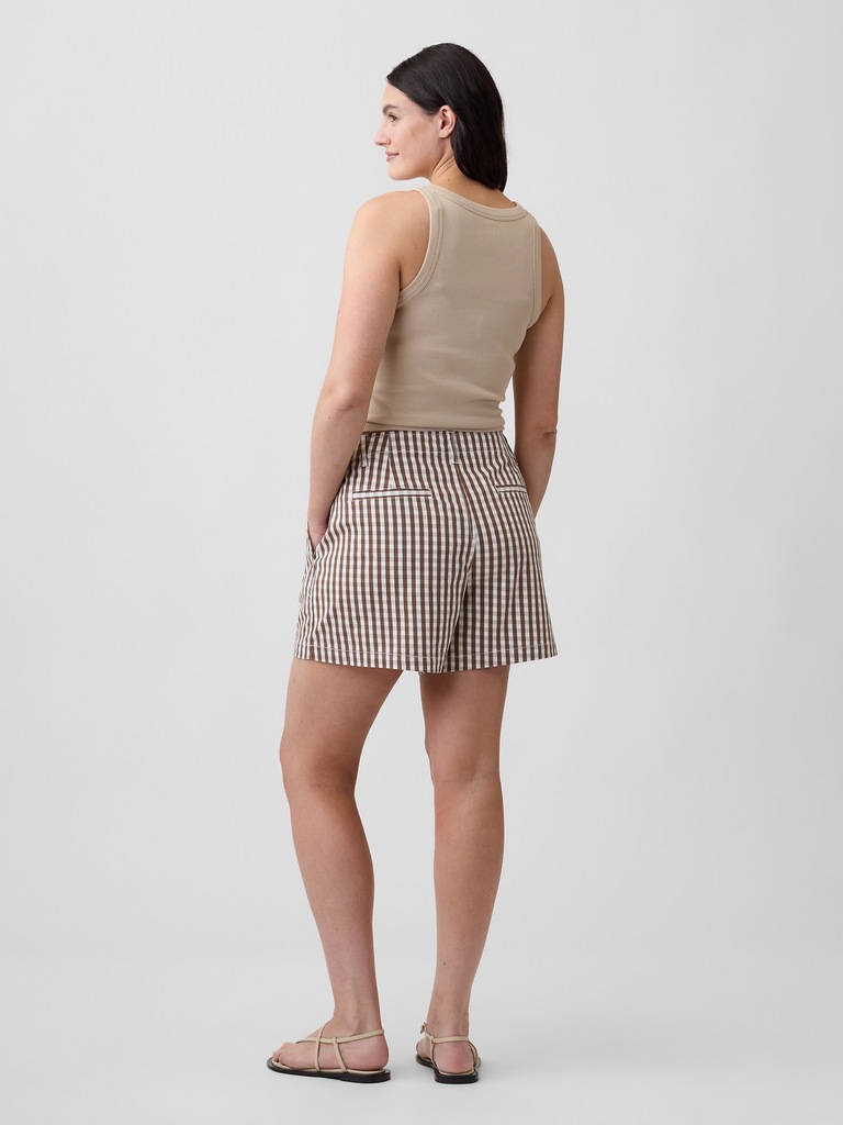 5" Mid Rise Downtown Khaki Shorts