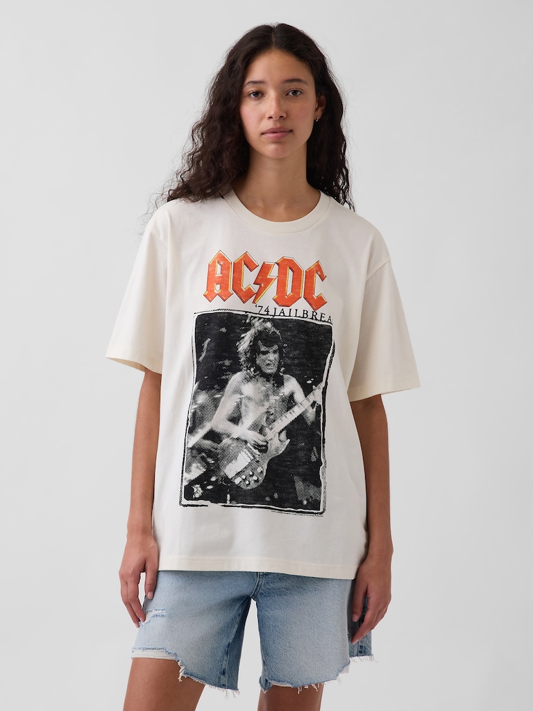 AC/DC Relaxed Graphic T-Shirt