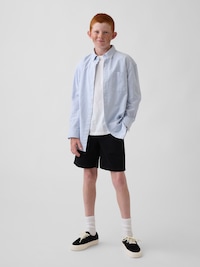 Kids Uniform Stretch Relaxed Khaki Shorts