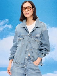 Old Navy x Disney Mickey Mouse Denim Trucker Jacket for Adults
