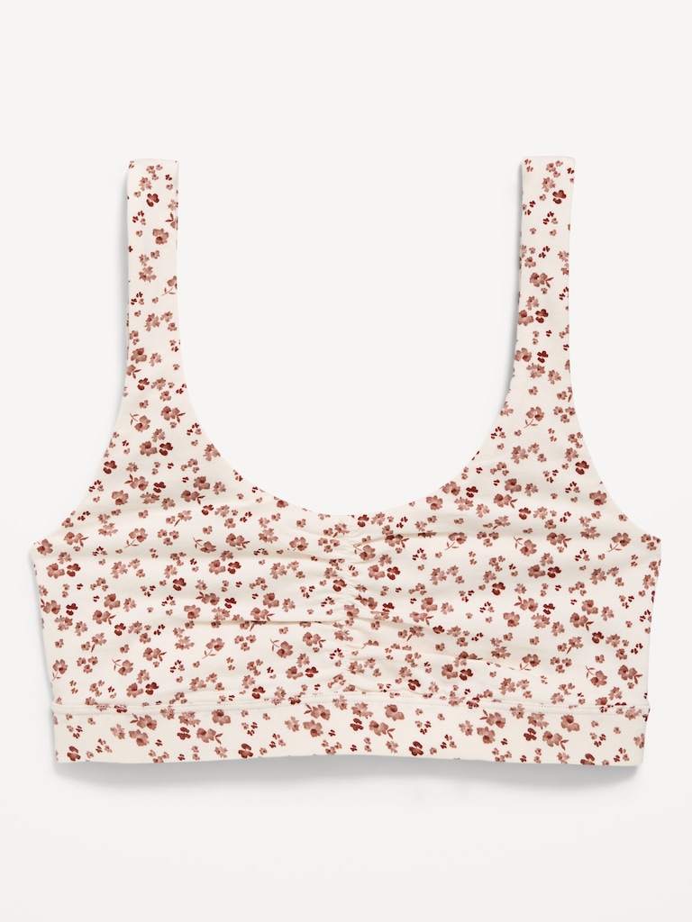 Ruched Cotton Bralette