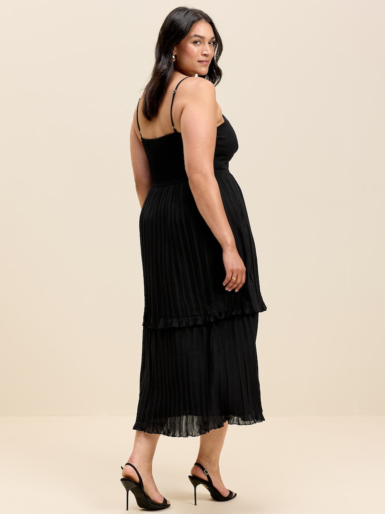 The Occasion by Old Navy Pleated Fit & Flare Midi Dress