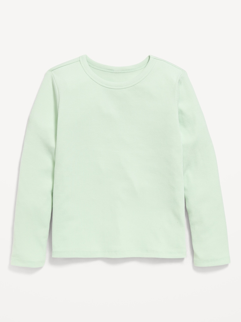 Softest Long-Sleeve Ribbed T-Shirt for Girls