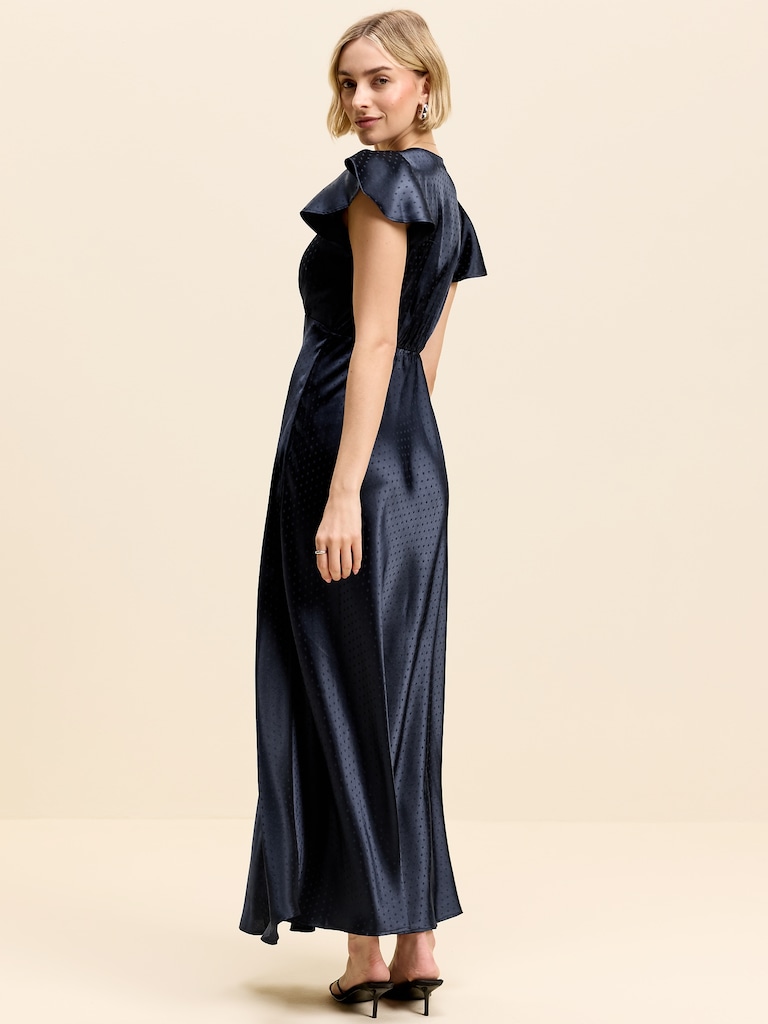 The Occasion by Old Navy Satin Flutter-Sleeve Maxi Dress