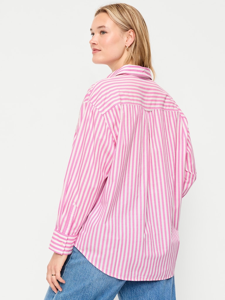 Oversized Button-Down Boyfriend Shirt