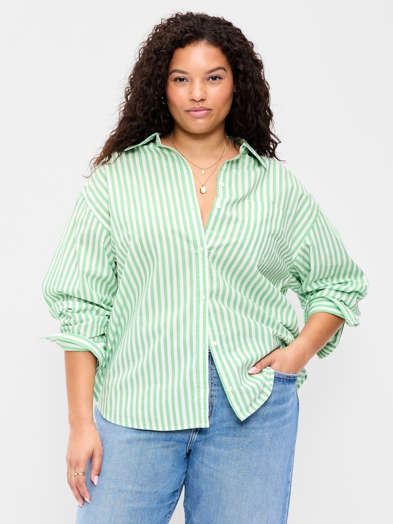 Oversized Button-Down Boyfriend Shirt