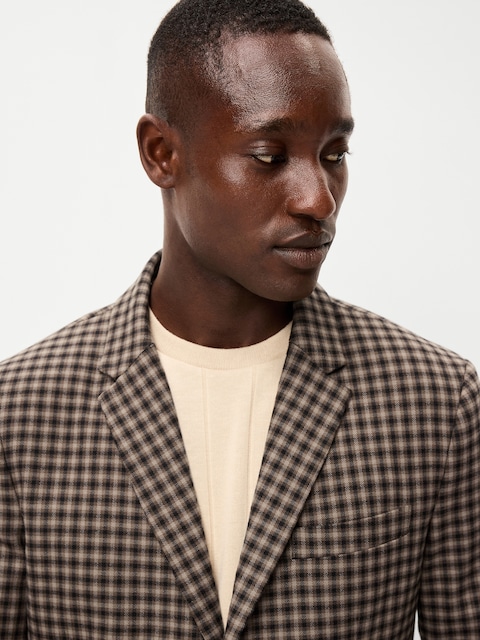 Relaxed Unlined Twill Blazer