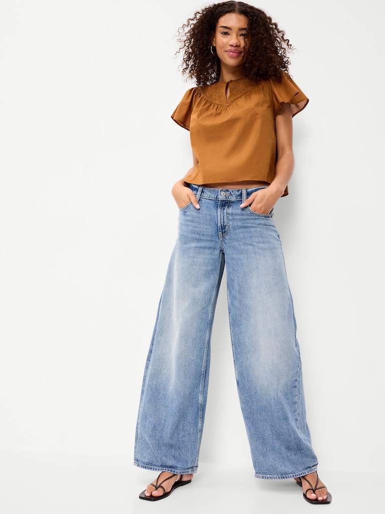 Short-Sleeve Embroidered Trousseau Top