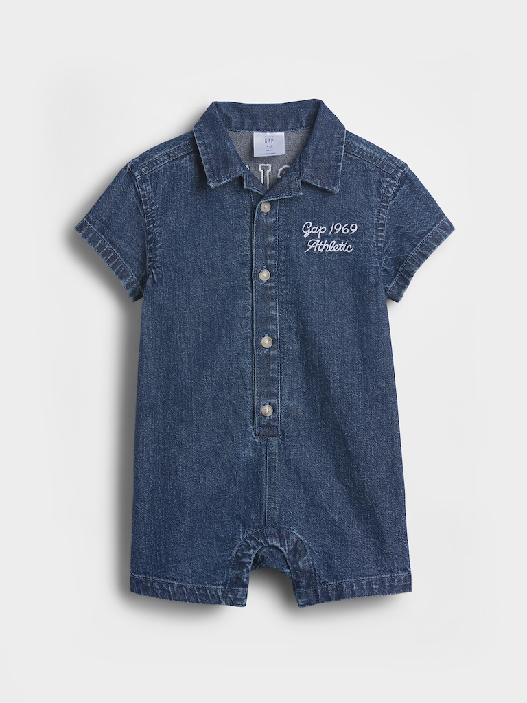 Baby Denim Gap Logo Shorty One-Piece