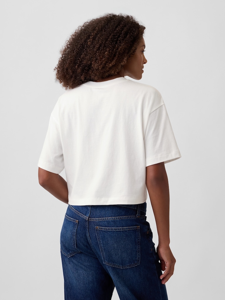 Relaxed Cropped Crewneck T-Shirt