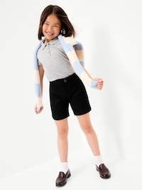 School Uniform Twill Bermuda Shorts for Girls