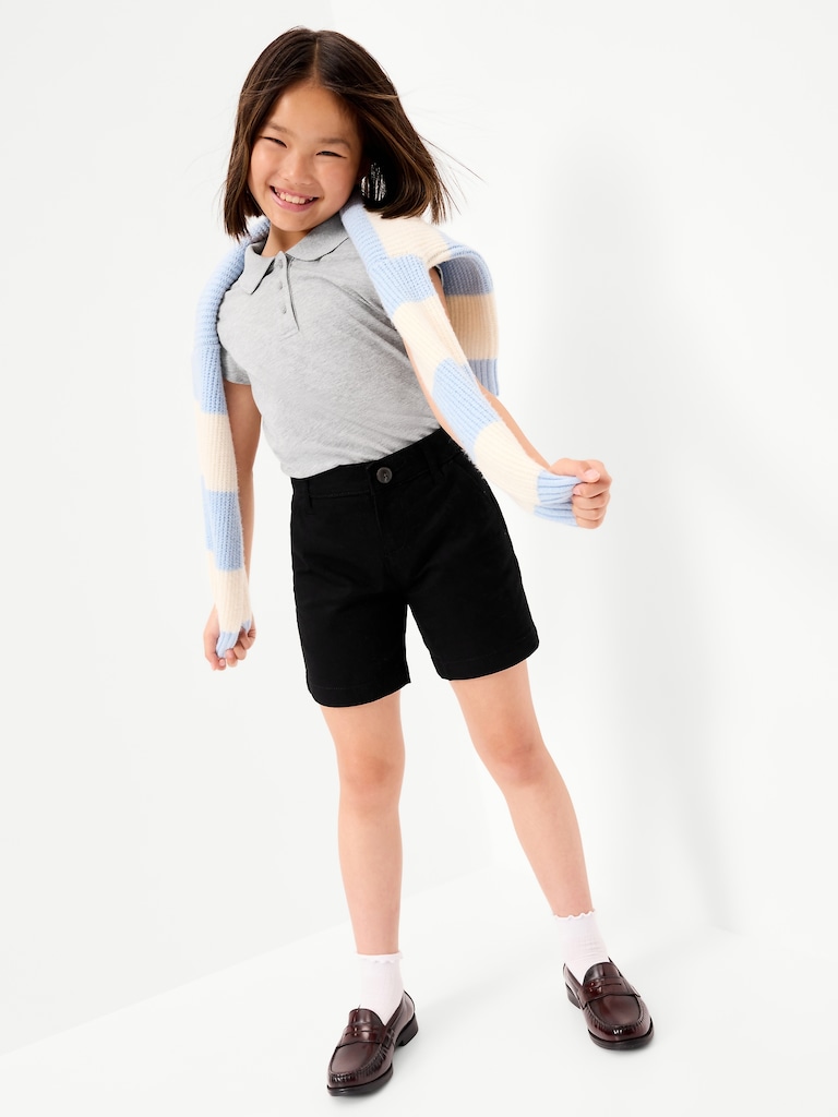 School Uniform Twill Bermuda Shorts for Girls