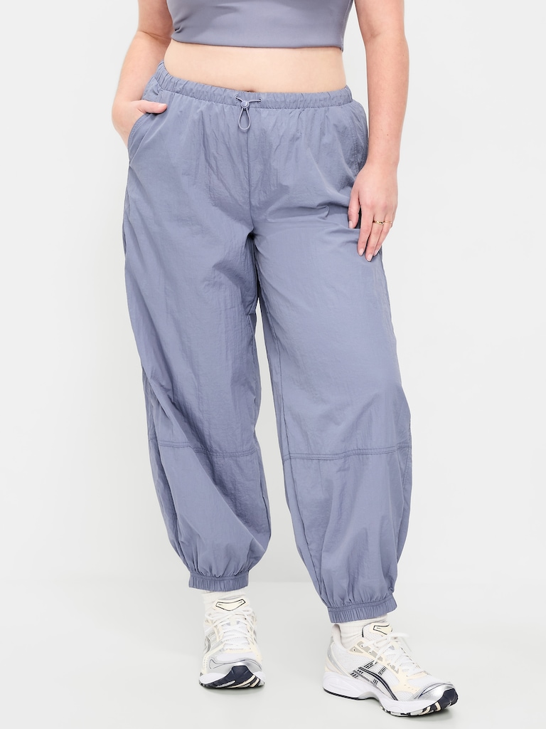 Pull-On Windbreaker Parachute Pants