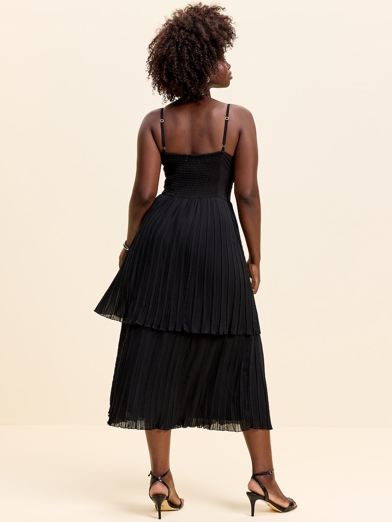 The Occasion by Old Navy Pleated Fit & Flare Midi Dress