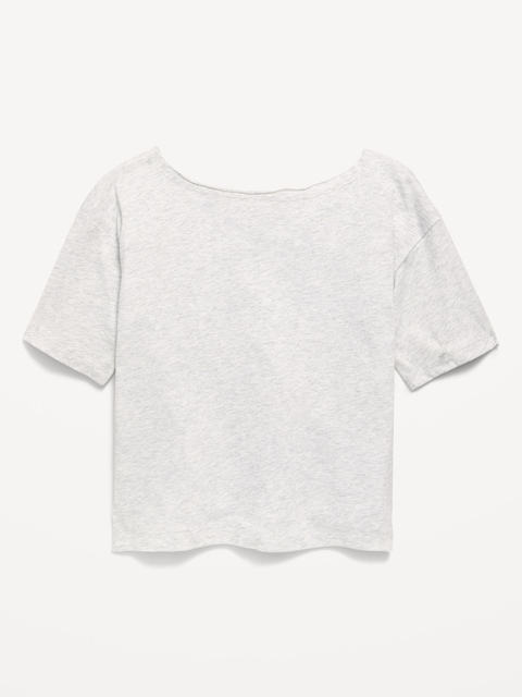 Off-Shoulder Graphic T-Shirt for Girls