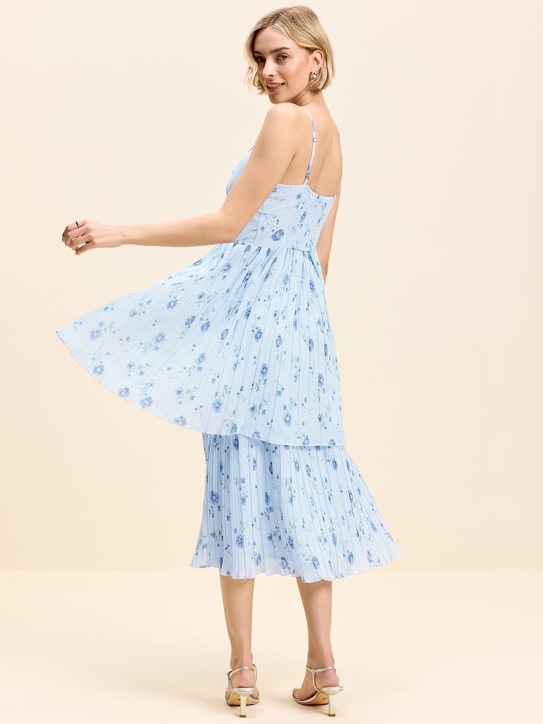 The Occasion by Old Navy Pleated Fit & Flare Midi Dress