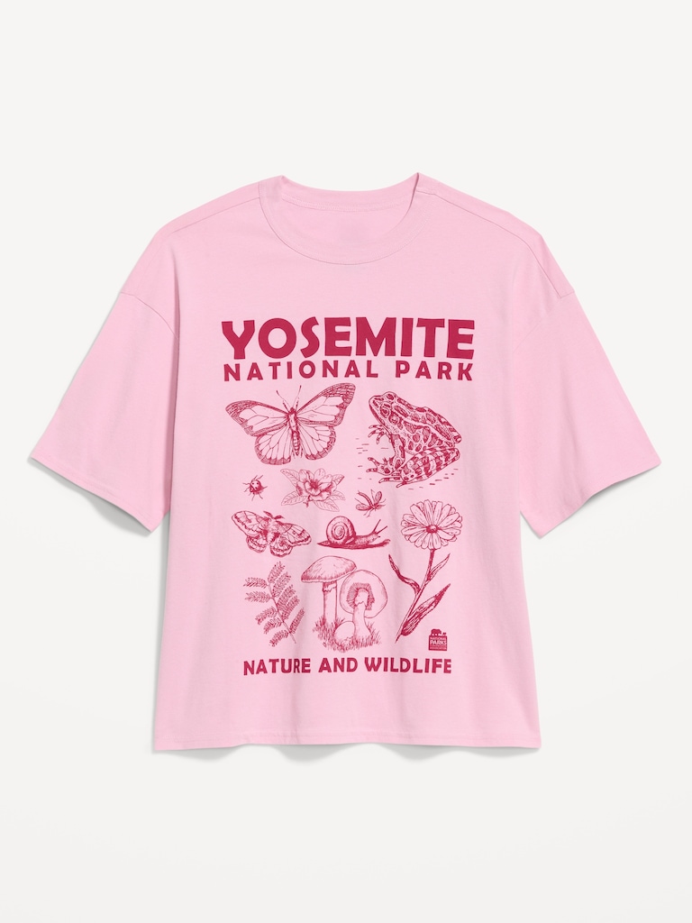 Yosemite National Park™ Crew-Neck Oversized Crop T-Shirt