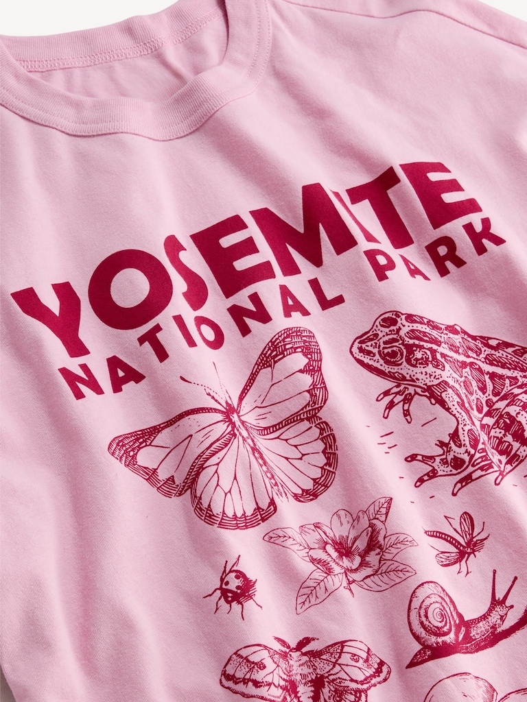 Yosemite National Park™ Crew-Neck Oversized Crop T-Shirt