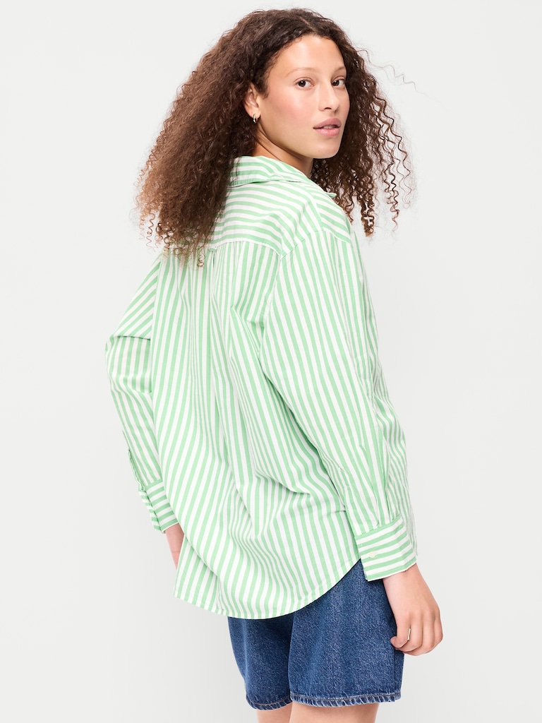 Oversized Button-Down Boyfriend Shirt