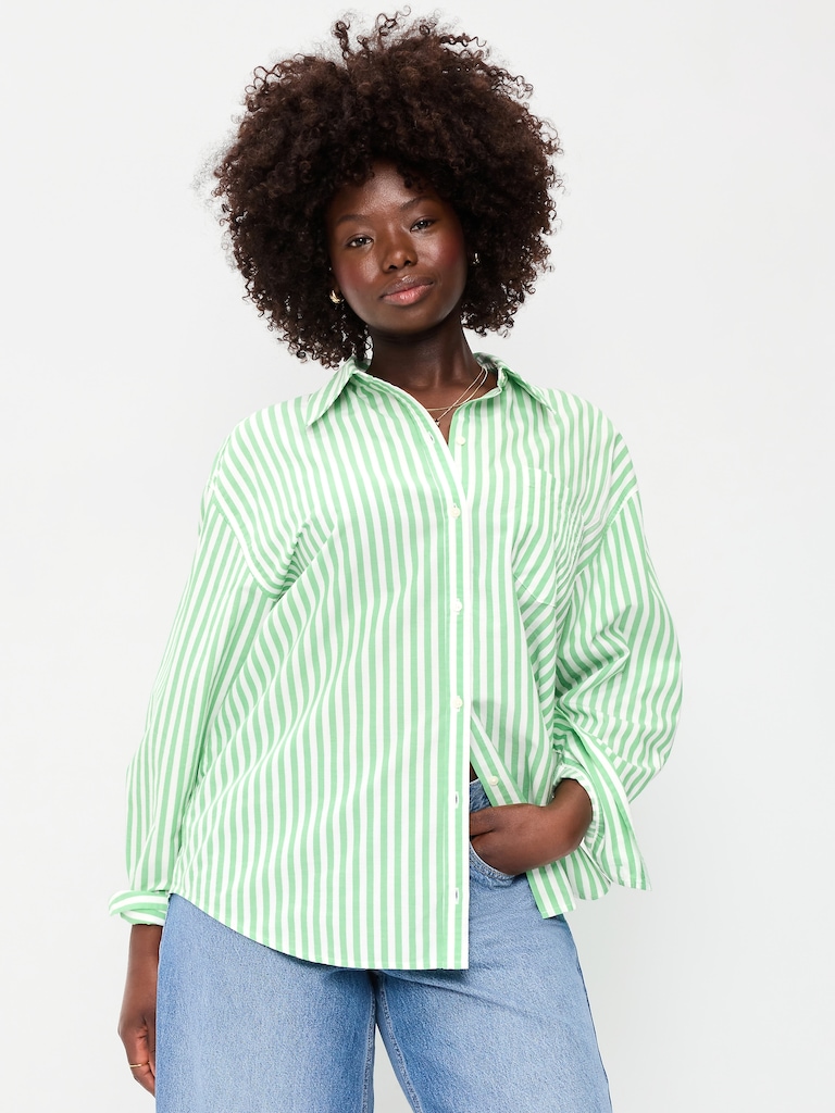 Oversized Button-Down Boyfriend Shirt