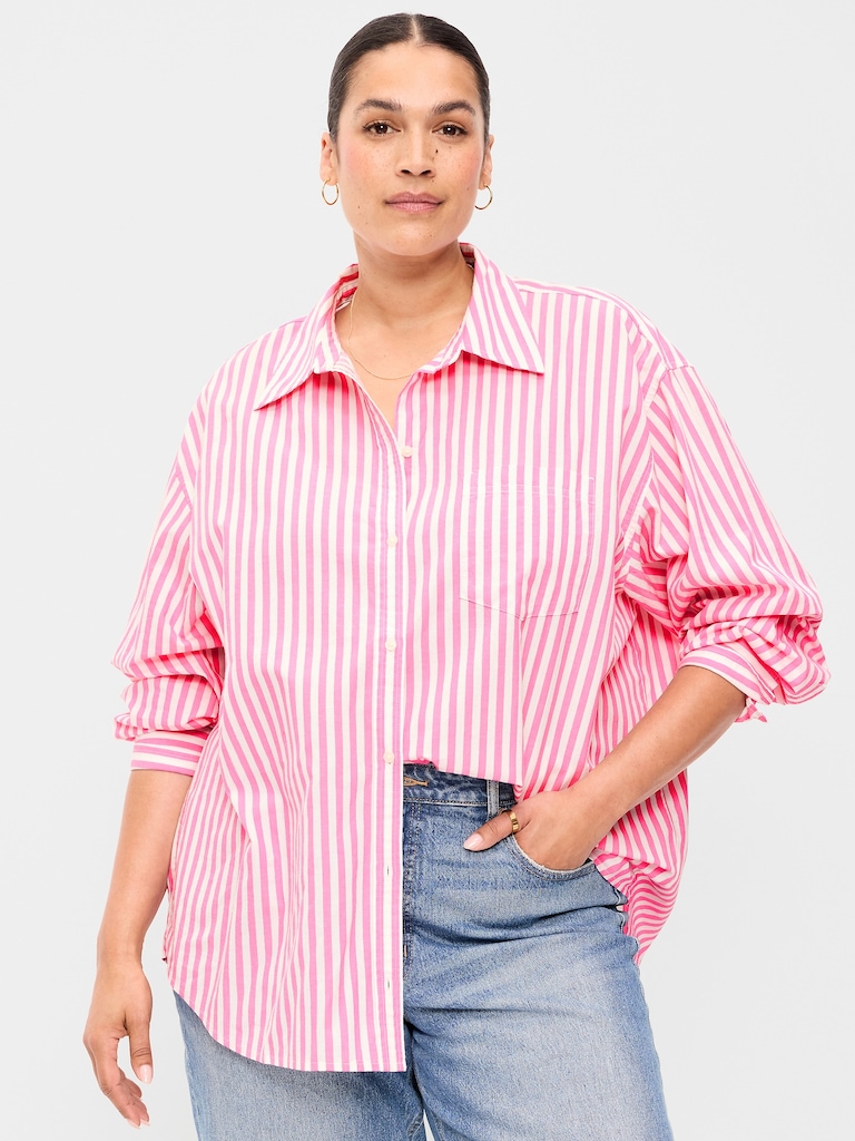 Oversized Button-Down Boyfriend Shirt